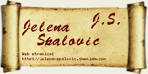 Jelena Spalović vizit kartica